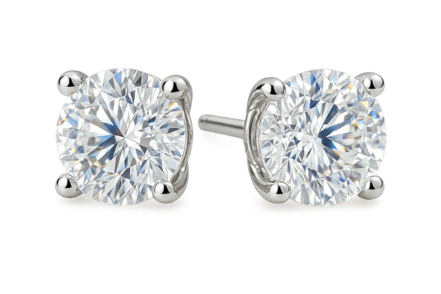 Diamond Stud Earrings 13 with none give the image in png format no background