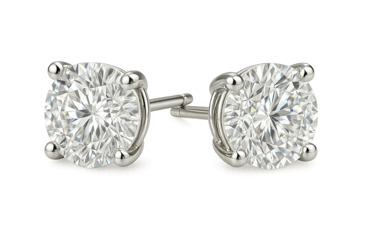 Diamond Stud Earrings 68 with none give the image in png format no background