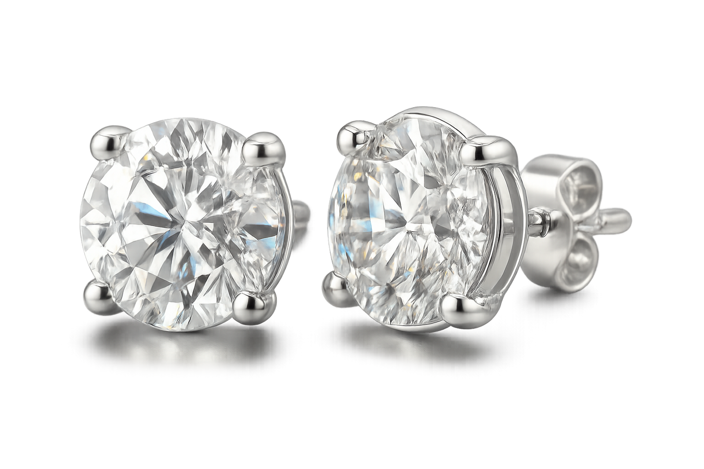 Diamond Stud Earrings 75 with none give the image in png format no background