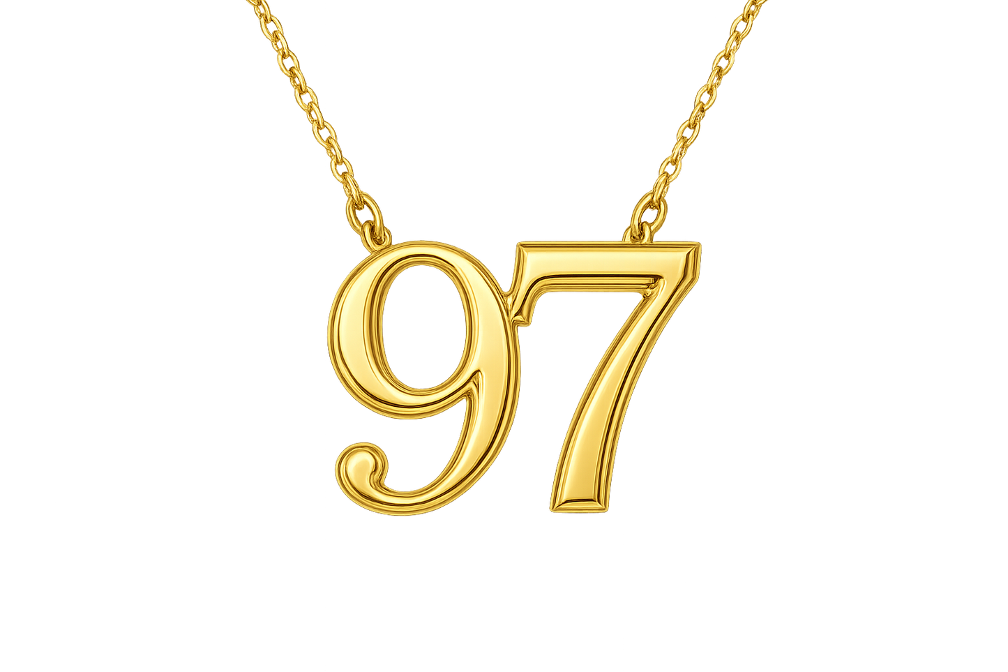 Gold Pendant Necklace 97 with none give the image in png format no background