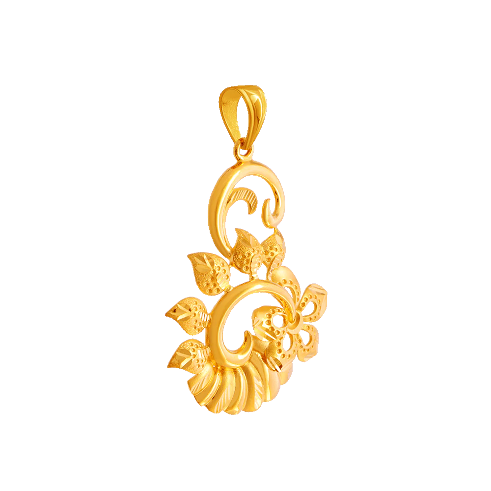 Yellow Gold Pendant For Women