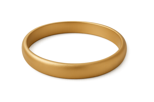 Solid gold kada with simple matte finish design, perfect for gifting and daily wear. give the image in png format no background