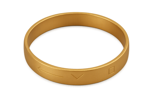 Solid gold kada with simple matte finish design, perfect for gifting and daily wear.give the image in png format no background