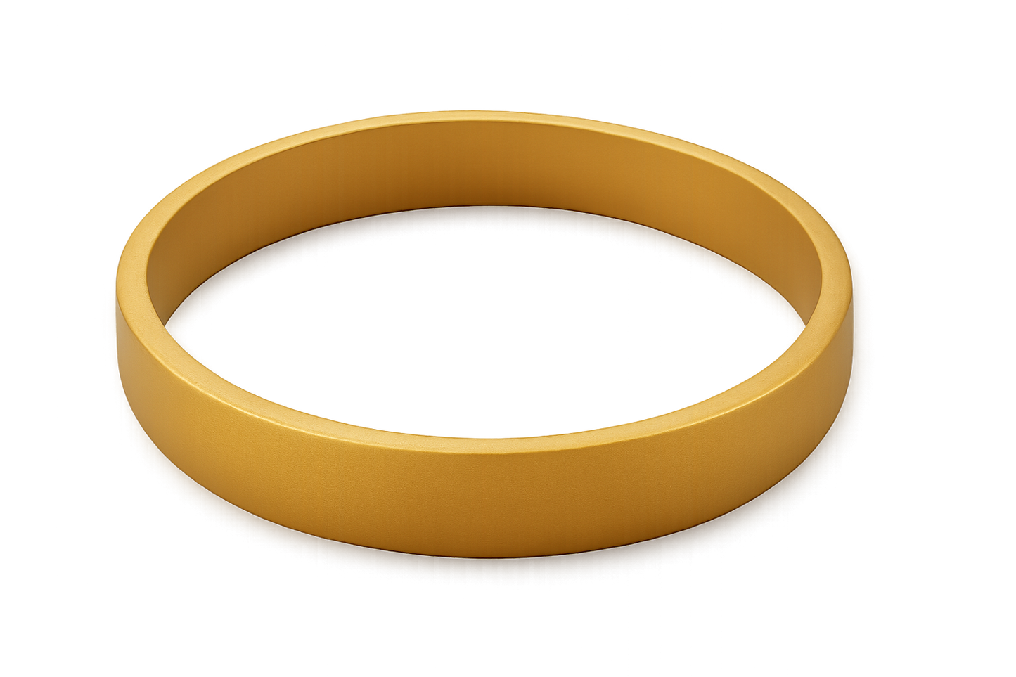 Solid gold kada with simple matte finish design, perfect for gifting and daily wear. with none give the image in png format no background