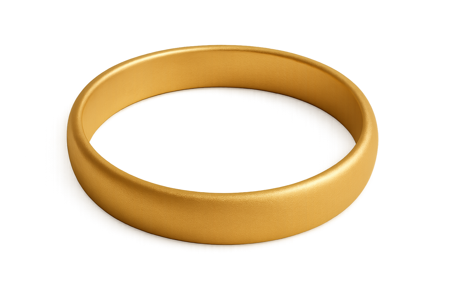 Solid gold kada with simple matte finish design, perfect for gifting and daily wear. with none+ give the image in png format no background