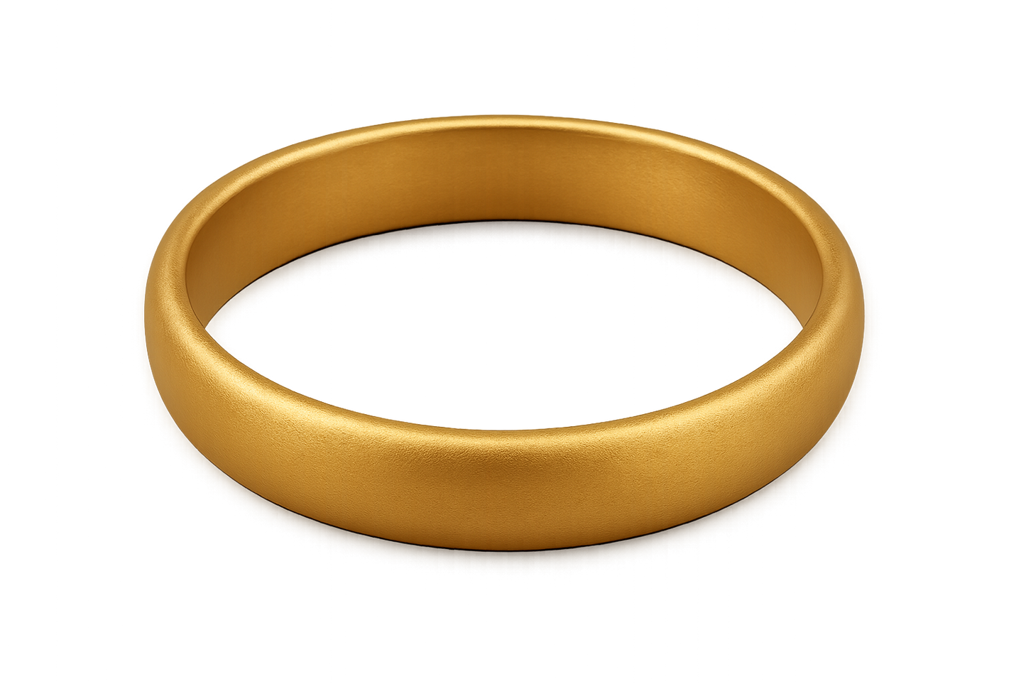 Solid gold kada with simple matte finish design, perfect for gifting and daily wear. with none give the image in png format no background
