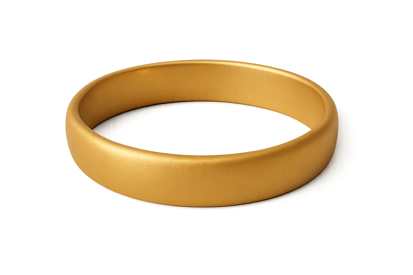 Solid gold kada with simple matte finish design, perfect for gifting and daily wear. with none give the image png format no background