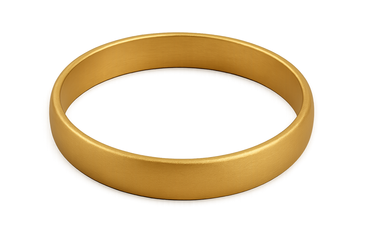 Solid gold kada with simple matte finish design, perfect for gifting and daily wear. with none give the image png format no background
