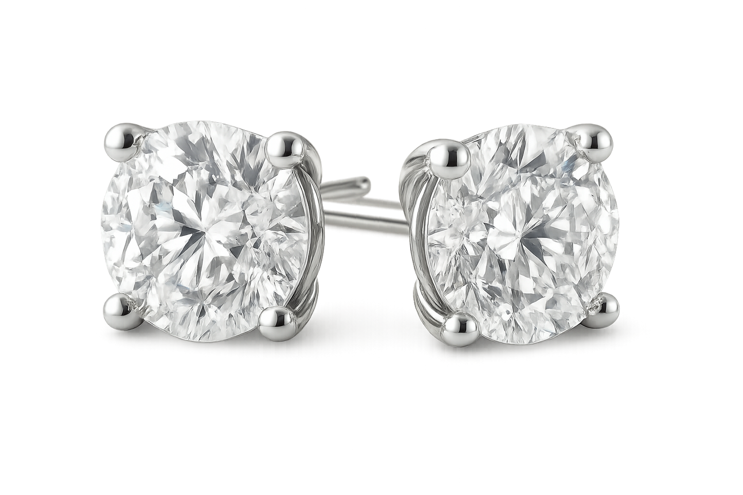 Diamond Stud Earrings 13 with none give the image in png format no background