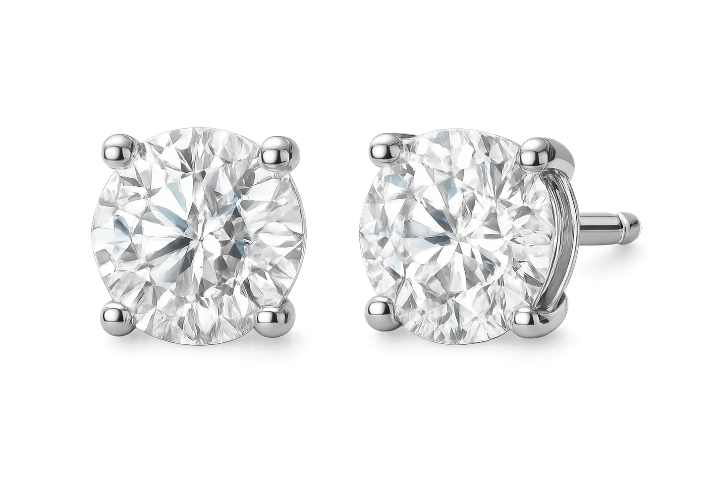 Diamond Stud Earrings 30 with none give the image in png format no background