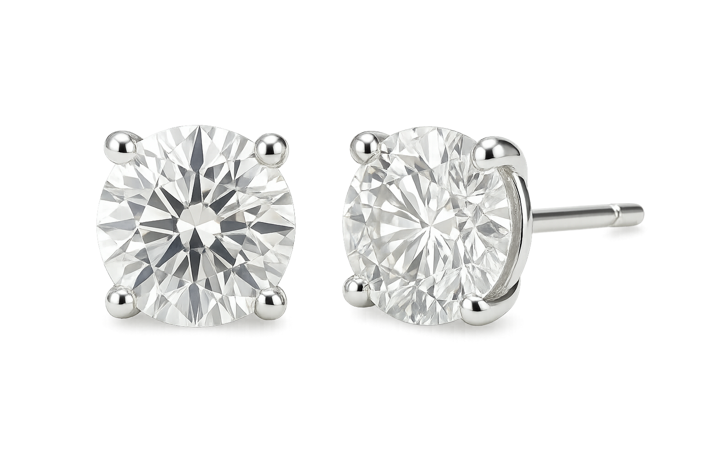 Diamond Stud Earrings 35 with none give the image in format no background 