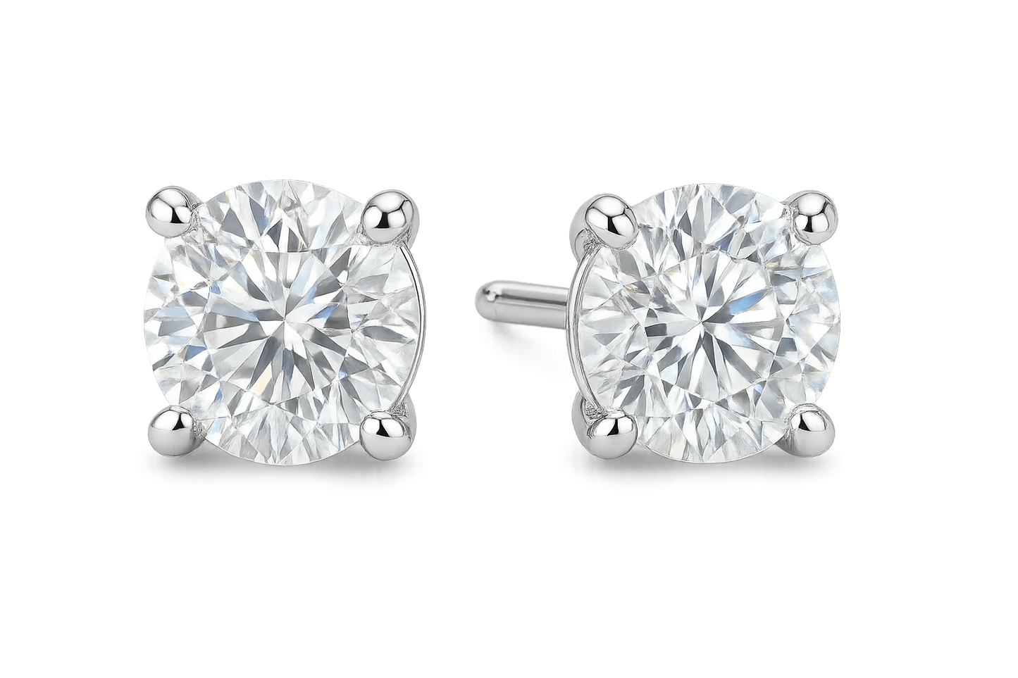 Diamond Stud Earrings 65 with none give the image in png format no background