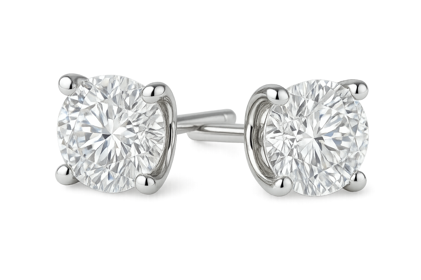 Diamond Stud Earrings 68 with none give the image in png format no background