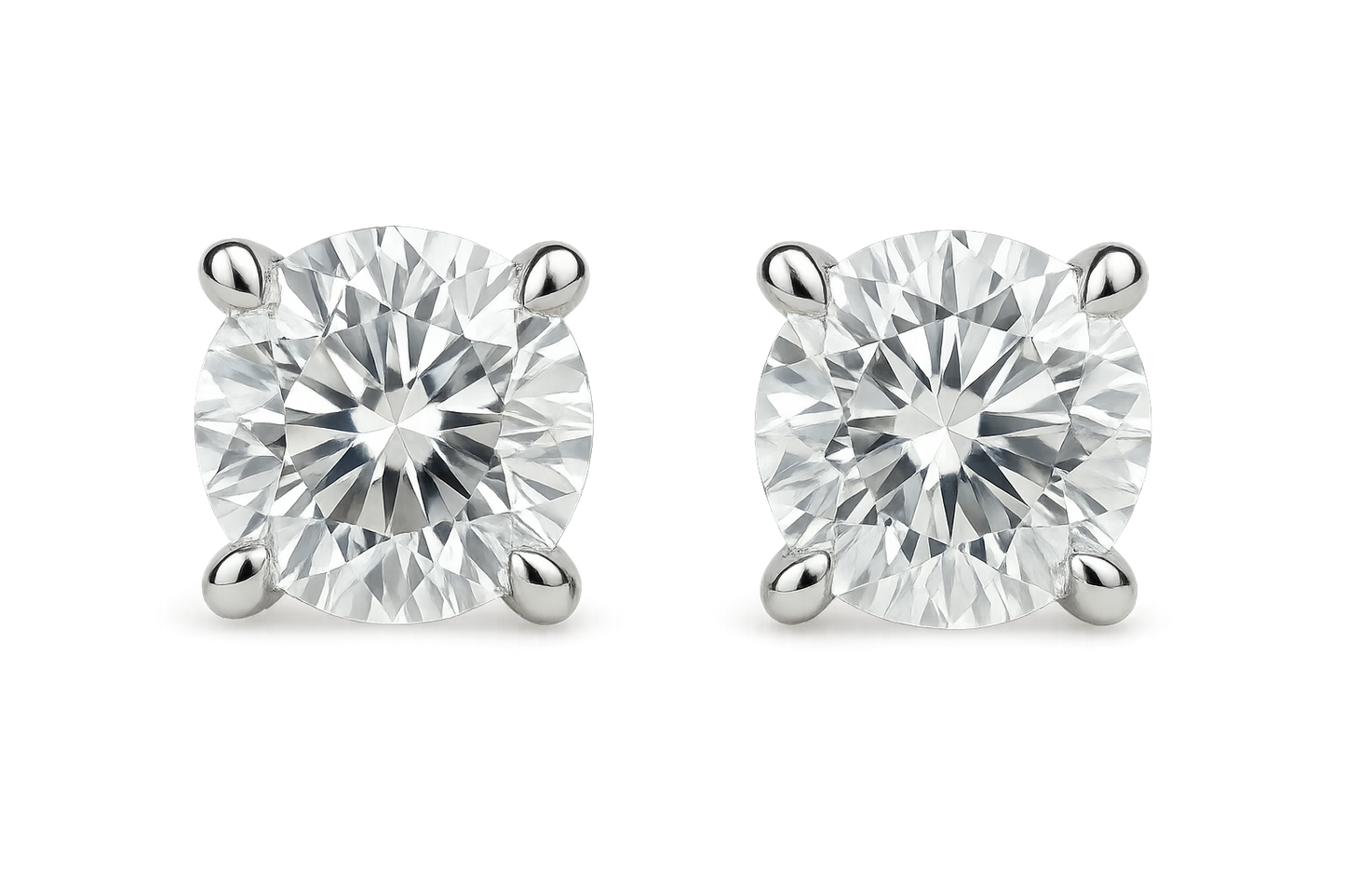 Diamond Stud Earrings 68 with none give the image in png format no background