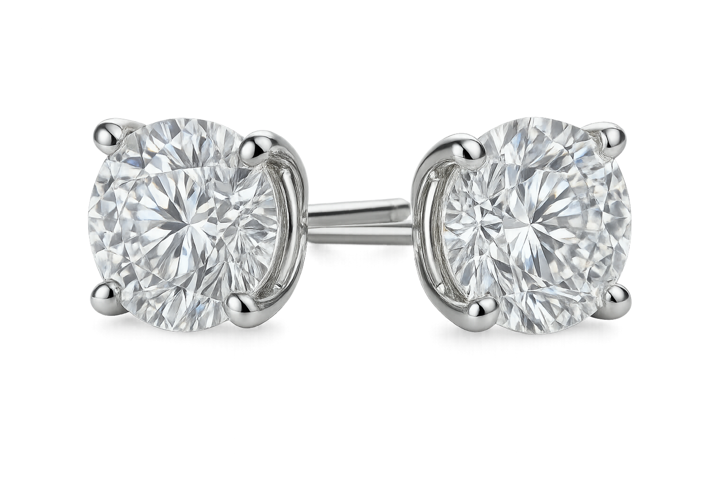 Diamond Stud Earrings 75 with none give the image in png format no background