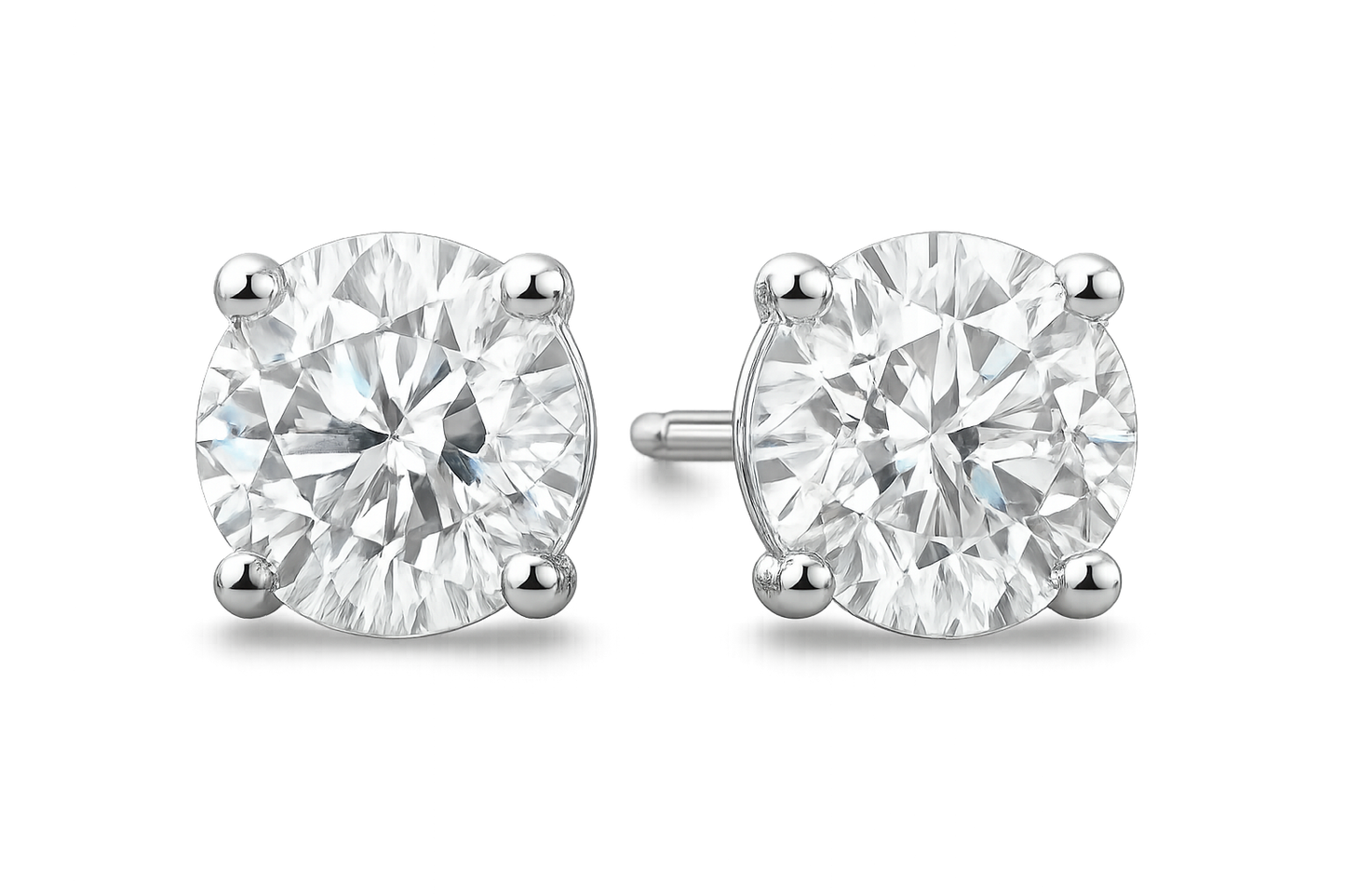  Diamond Stud Earrings 75 with nonegive the image in png format no background
