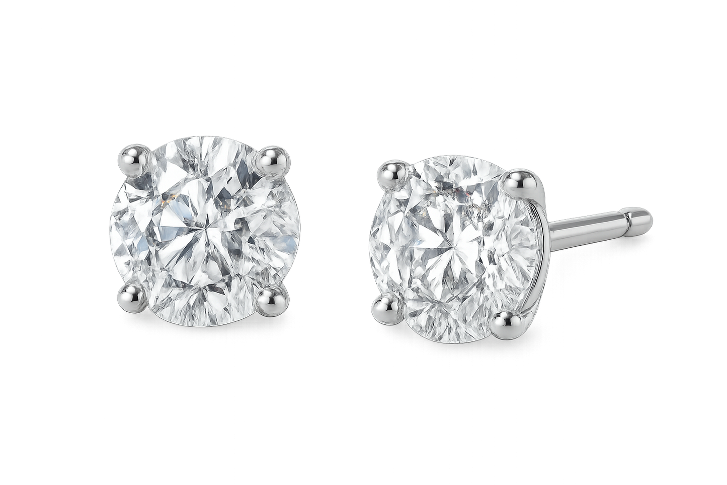 Diamond Stud Earrings 82 with none give the image in png format no background