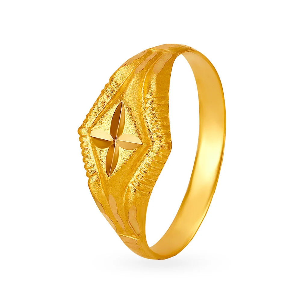 Gold Rhomboid Ring