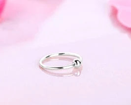 Simple Single Bead 925 Silver Nose Pin