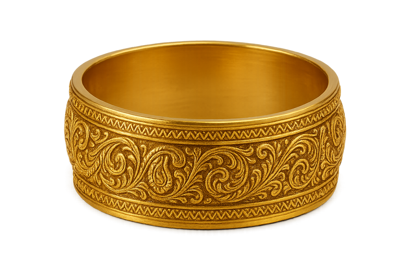  Men’s Gold Kada 73 with none give the image in png format no background