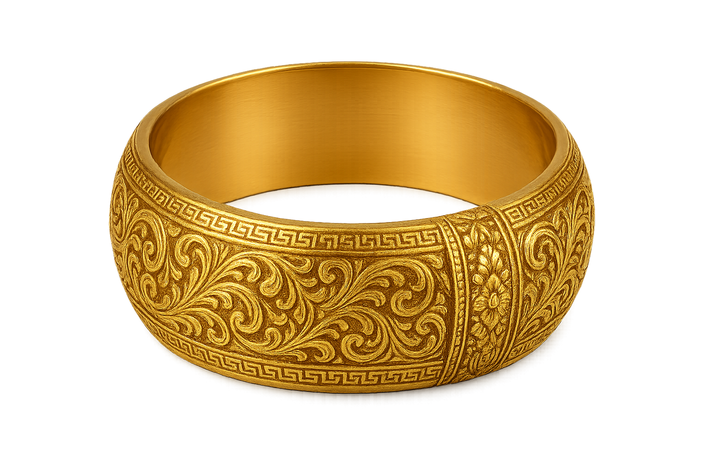Men’s Gold Kada 81 with none give the image in png format no background 