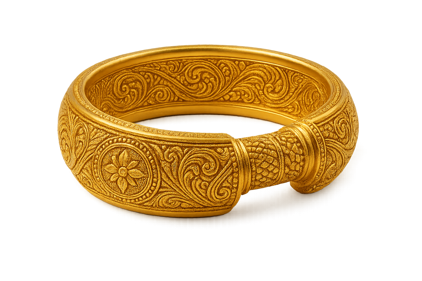 Men’s Gold Kada 88 with none give the image in png format no background 