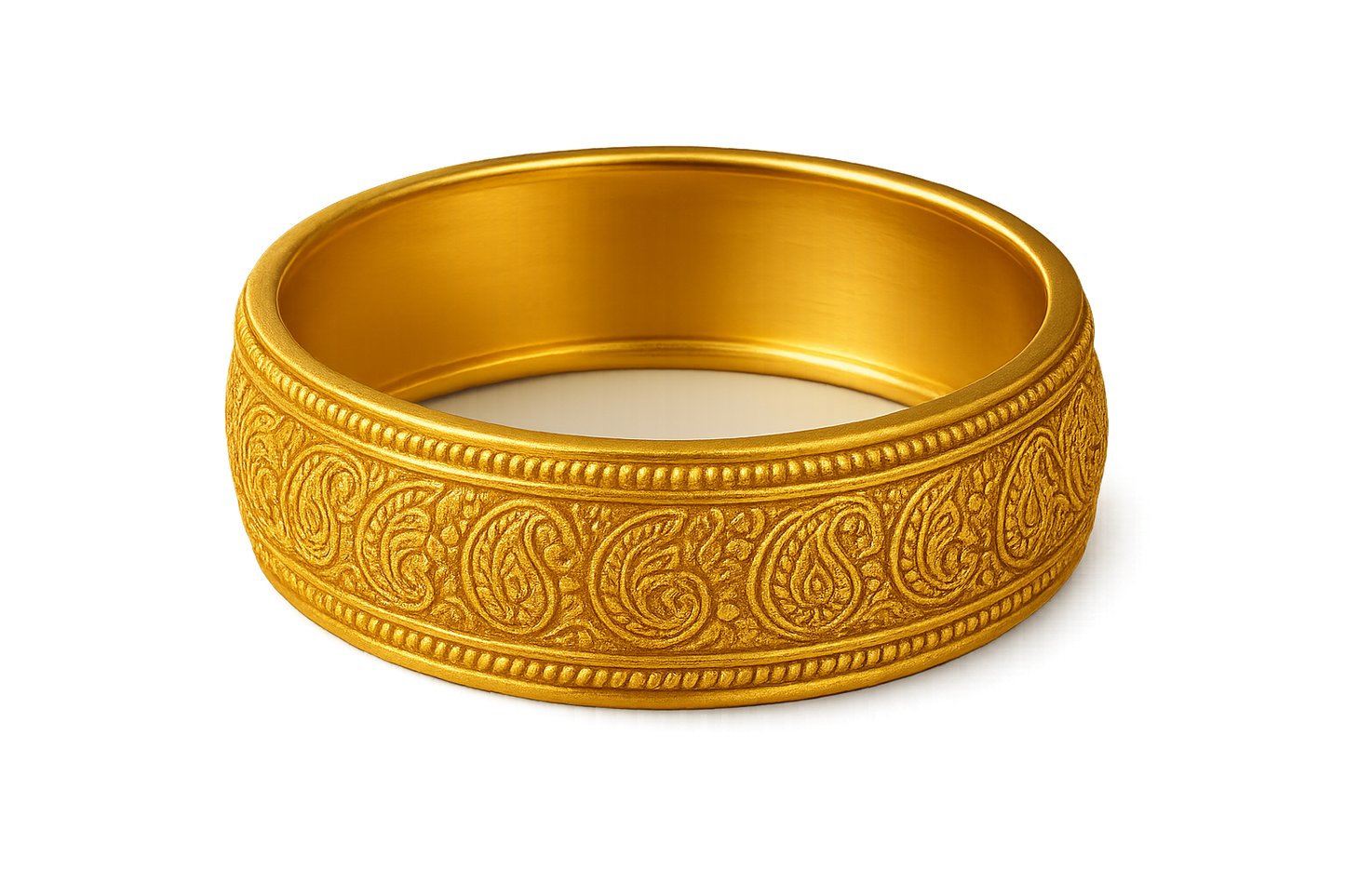 Men’s Gold Kada 88 with none give the image in png format no background
