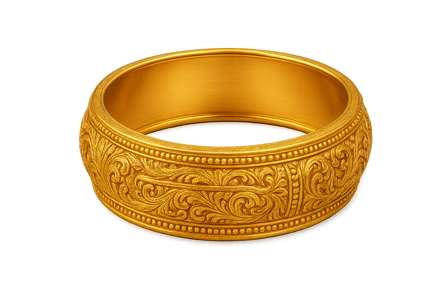 Men’s Gold Kada 88 with none give the image png format no background 
