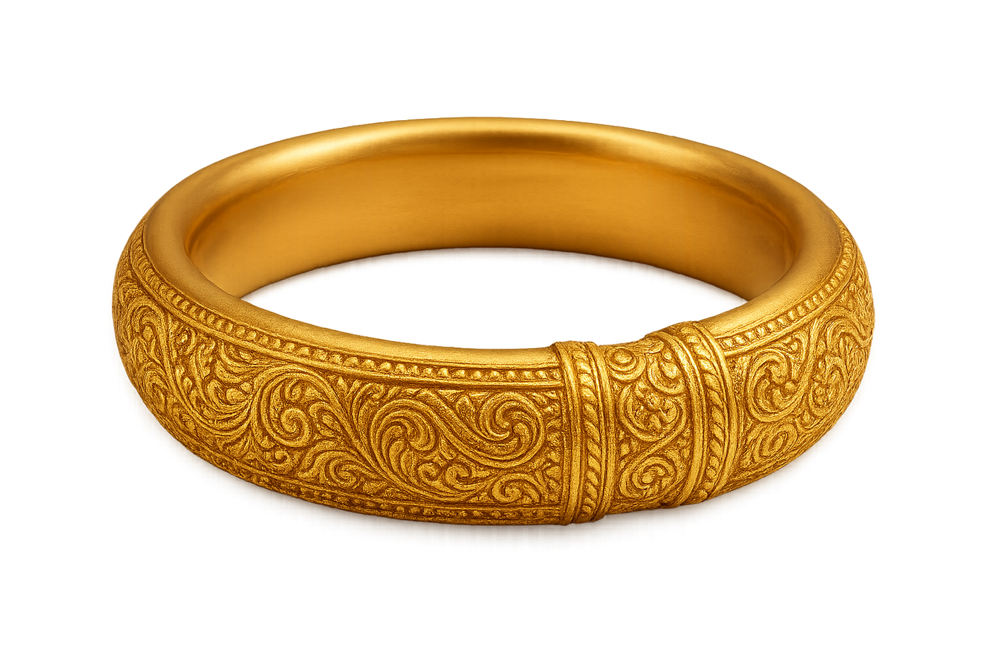  Men’s Gold Kada 93 with none give the image in png format no background