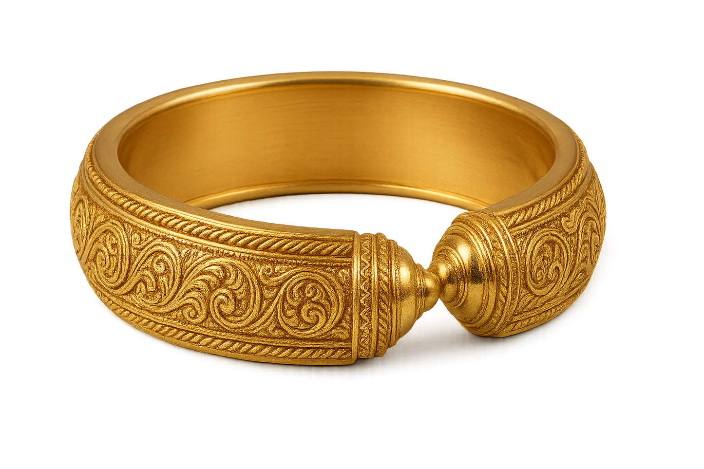  Men’s Gold Kada 93 with none give the image in png format no background