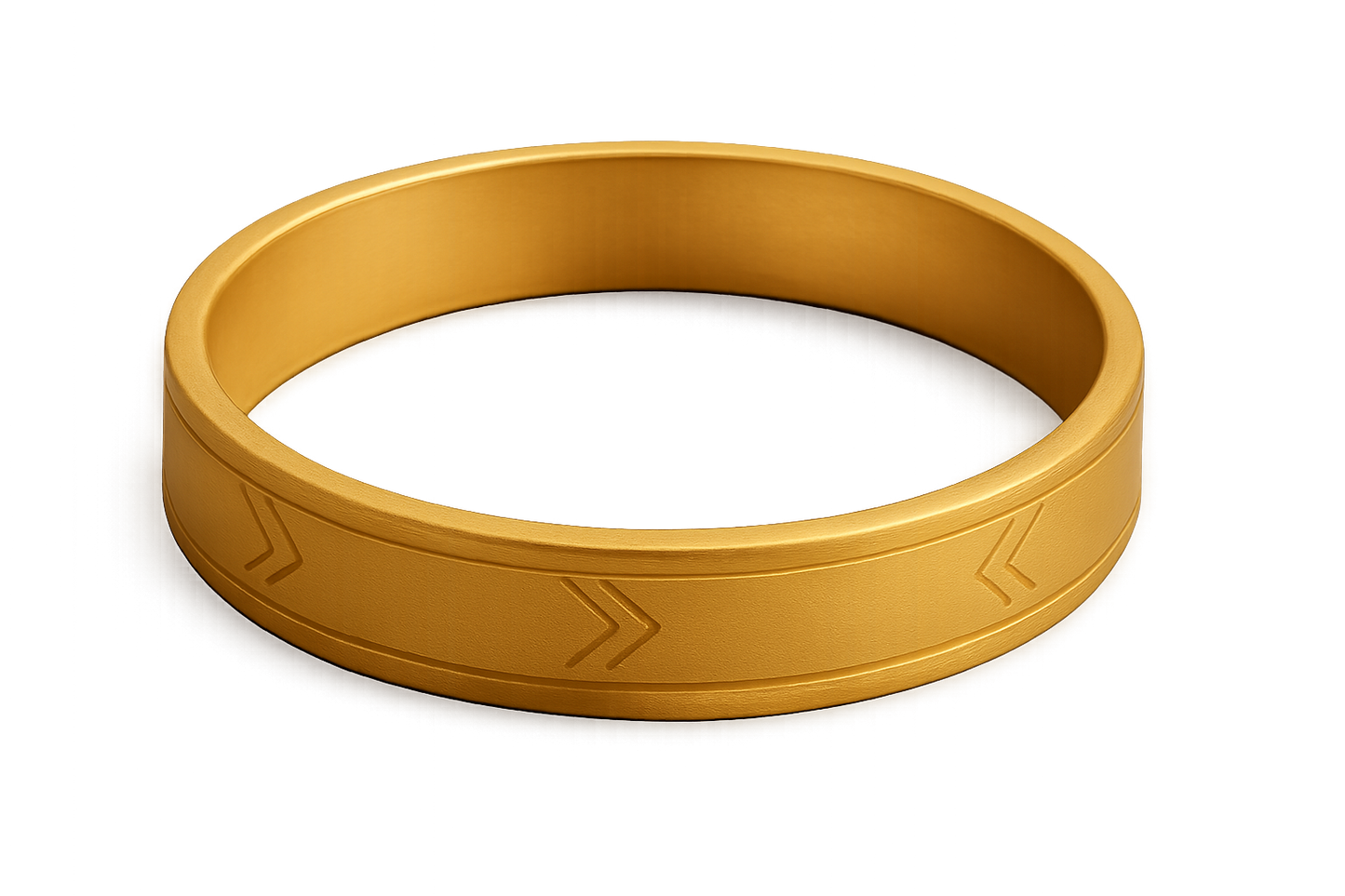Solid gold kada with simple matte finish design, perfect for gifting and daily wear. give the image in png format no background