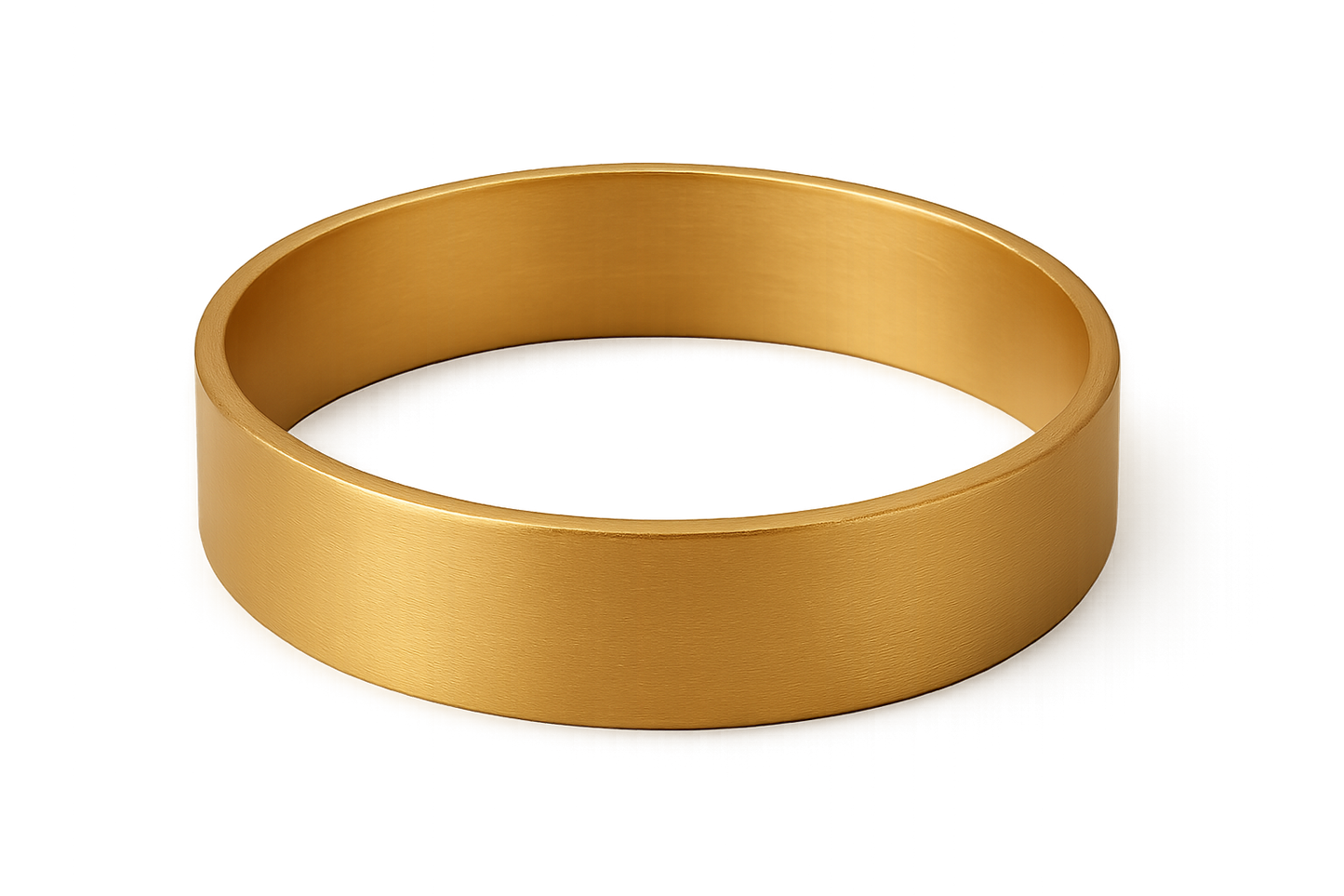 Solid gold kada with simple matte finish design, perfect for gifting and daily wear. give the image in png format no background