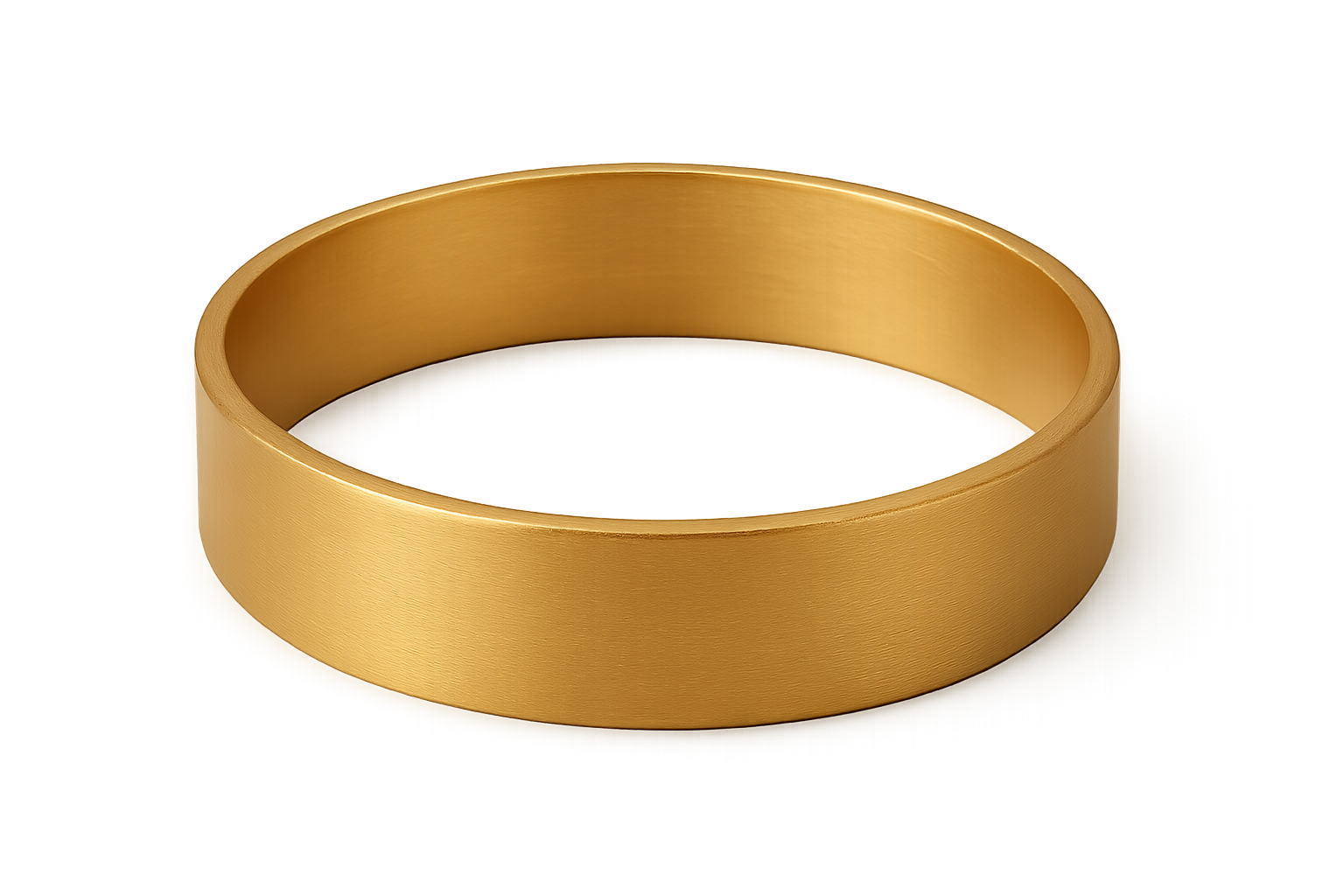 Solid gold kada with simple matte finish design, perfect for gifting and daily wear. give the image in png format no background