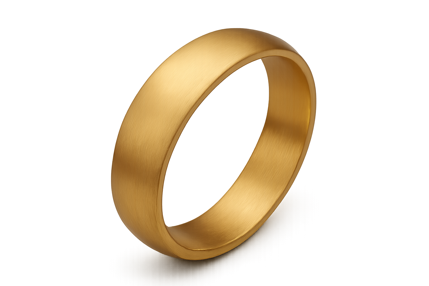 Solid gold kada with simple matte finish design, perfect for gifting and daily wear. give the image in png format no background
