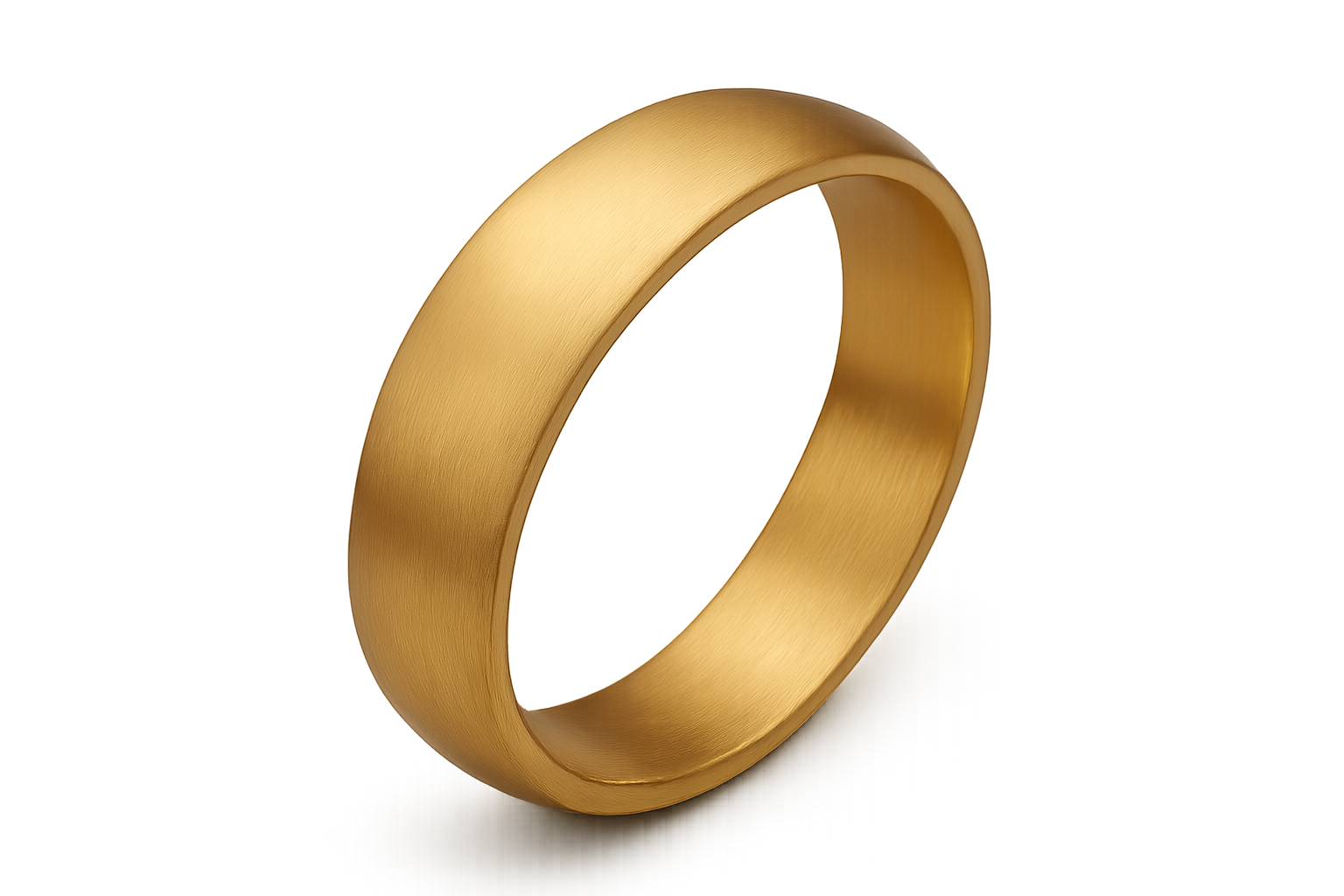 Solid gold kada with simple matte finish design, perfect for gifting and daily wear. give the image in png format no background