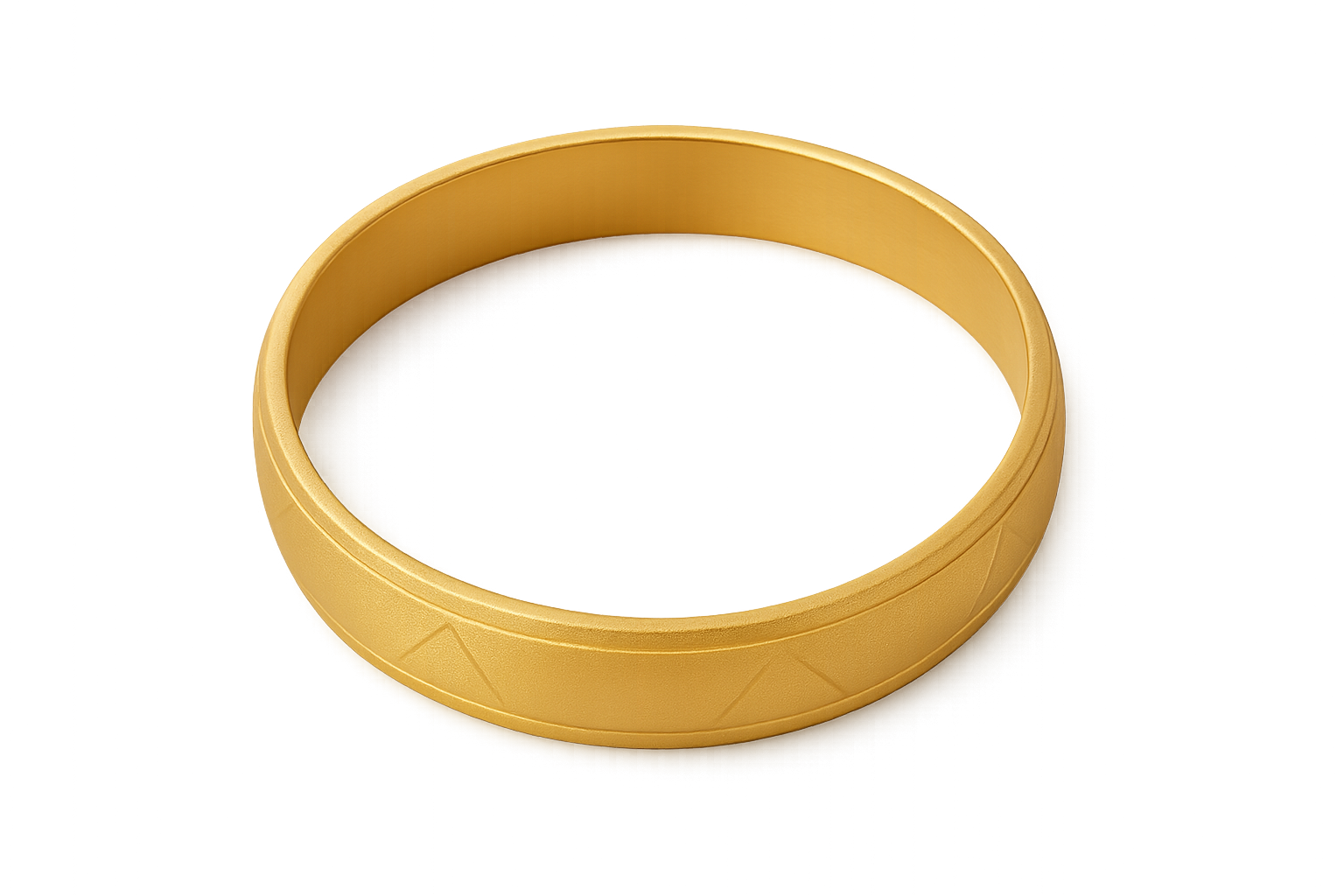 Solid gold kada with simple matte finish design, perfect for gifting and daily wear. give the image in png format no background