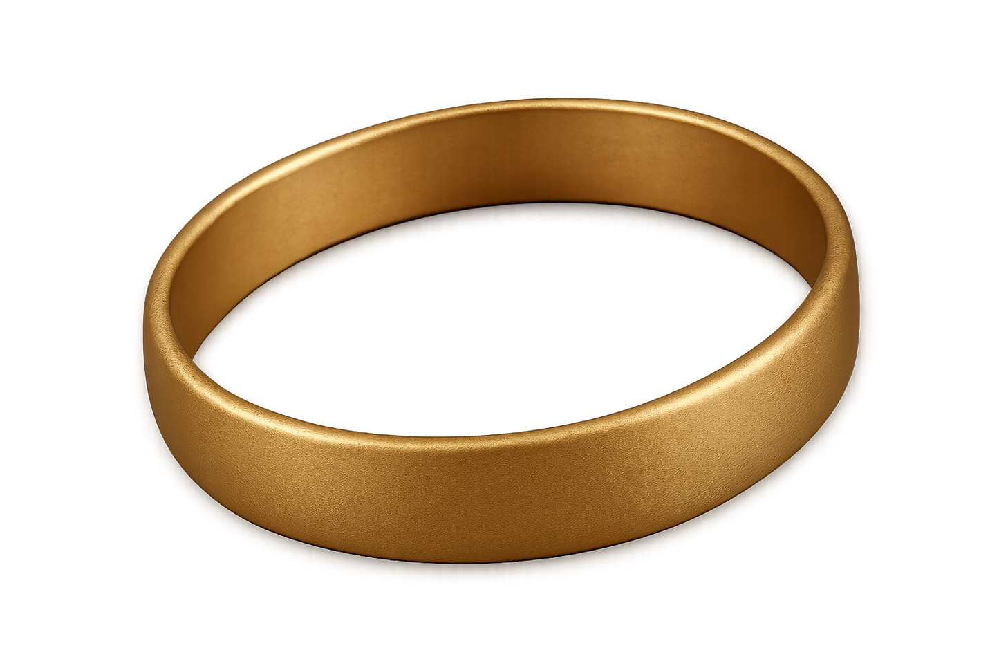 Solid gold kada with simple matte finish design, perfect for gifting and daily wear. give the image in png format no background