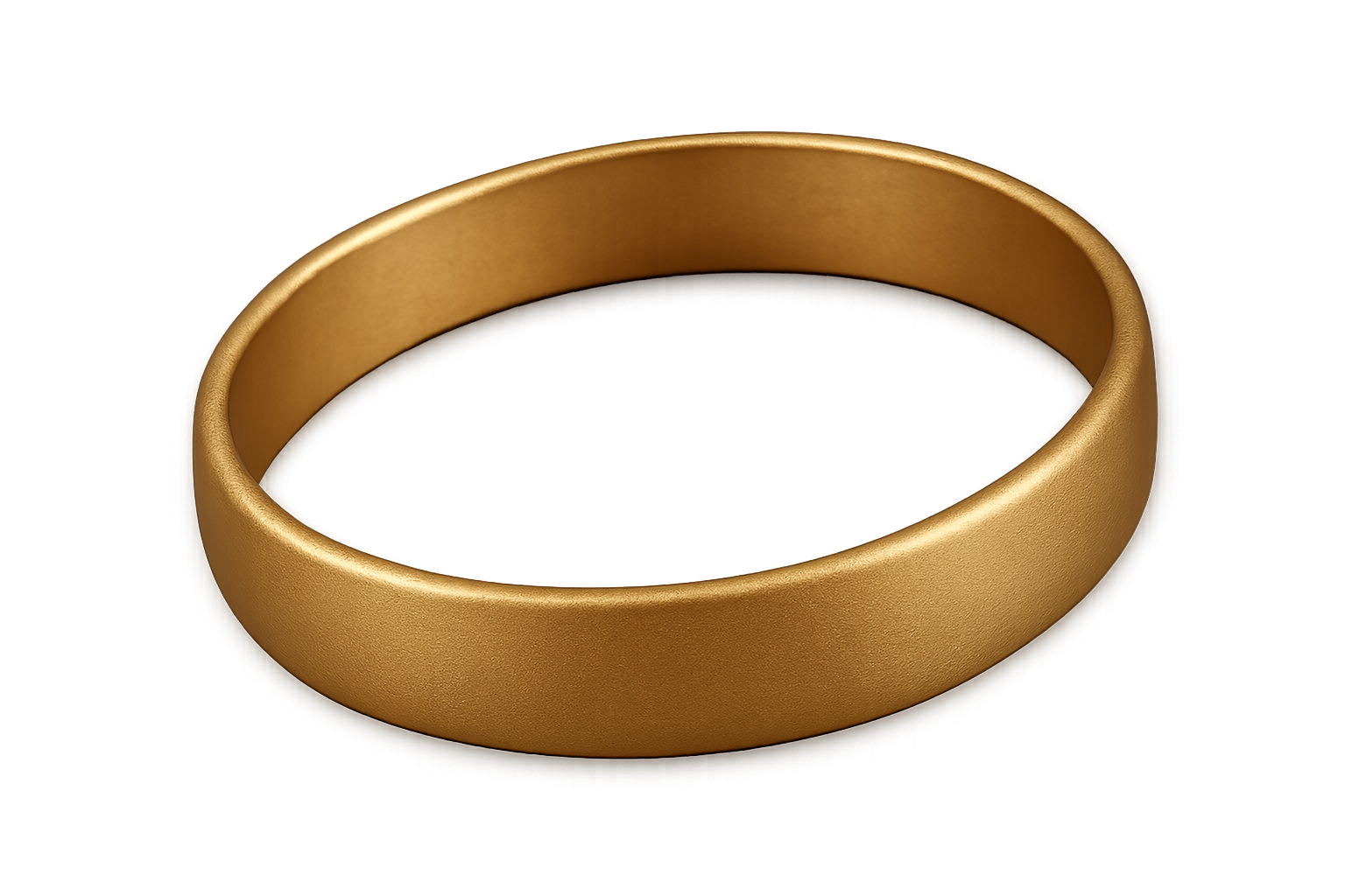 Solid gold kada with simple matte finish design, perfect for gifting and daily wear. give the image in png format no background