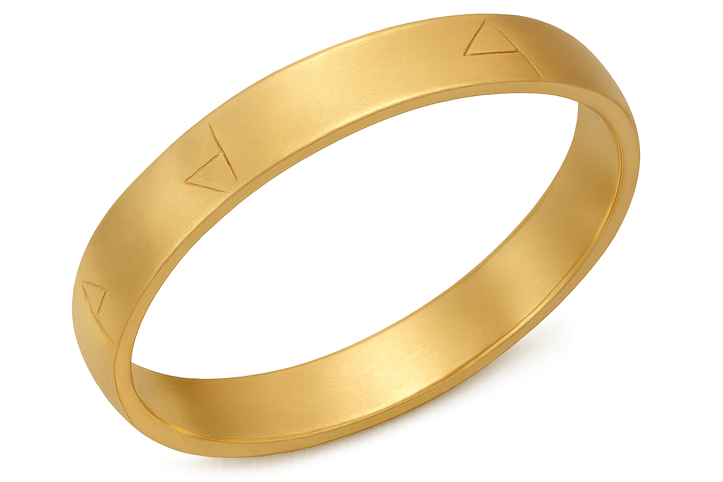 Solid gold kada with simple matte finish design, perfect for gifting and daily wear give the image in png format no background