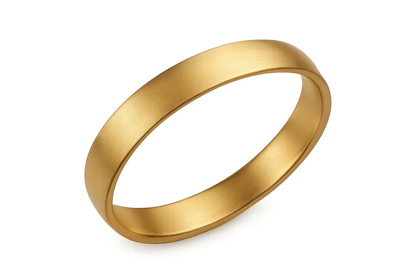 Solid gold kada with simple matte finish design, perfect for gifting and daily wear. give the image in png format no background