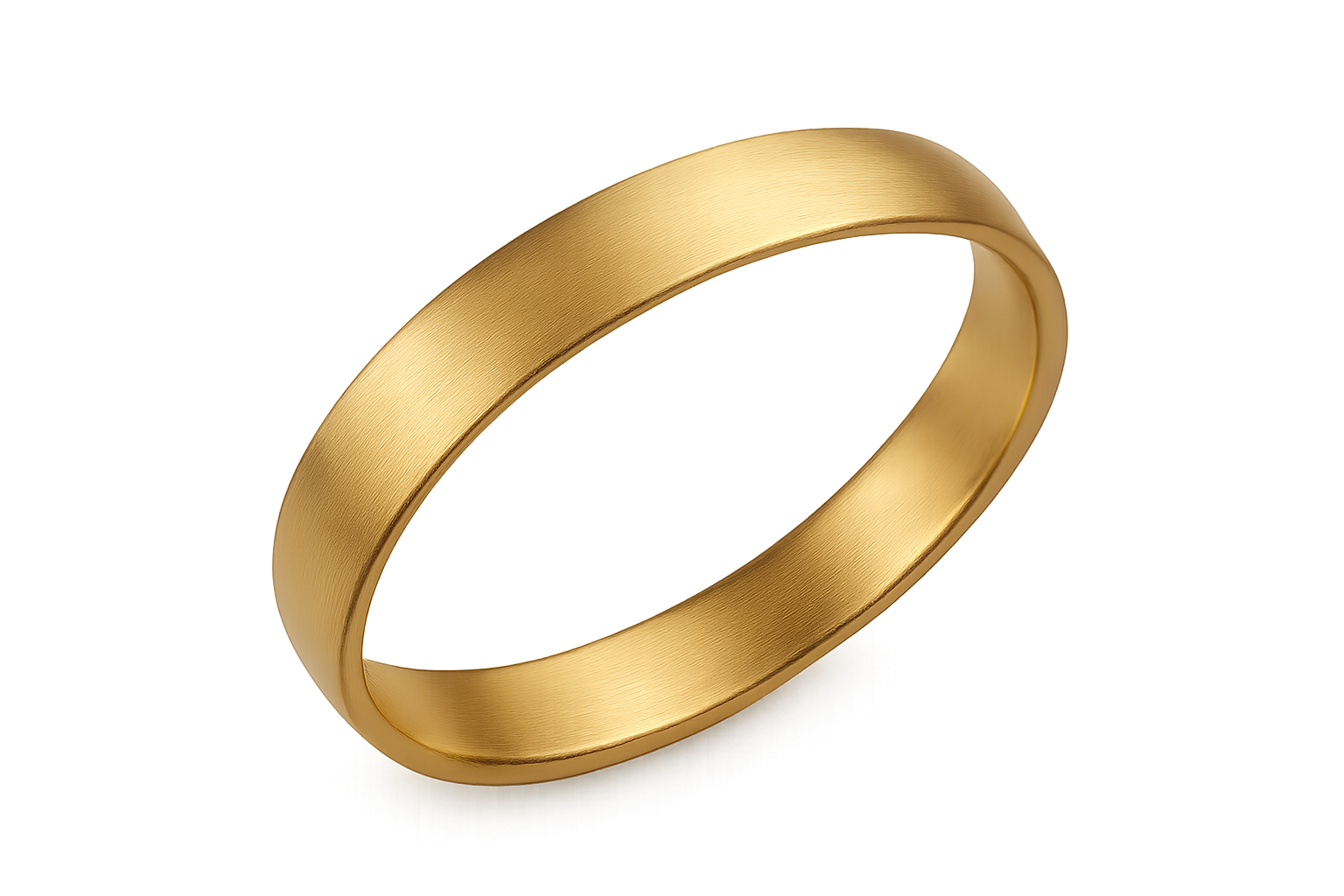 Solid gold kada with simple matte finish design, perfect for gifting and daily wear. give the image in png format no background