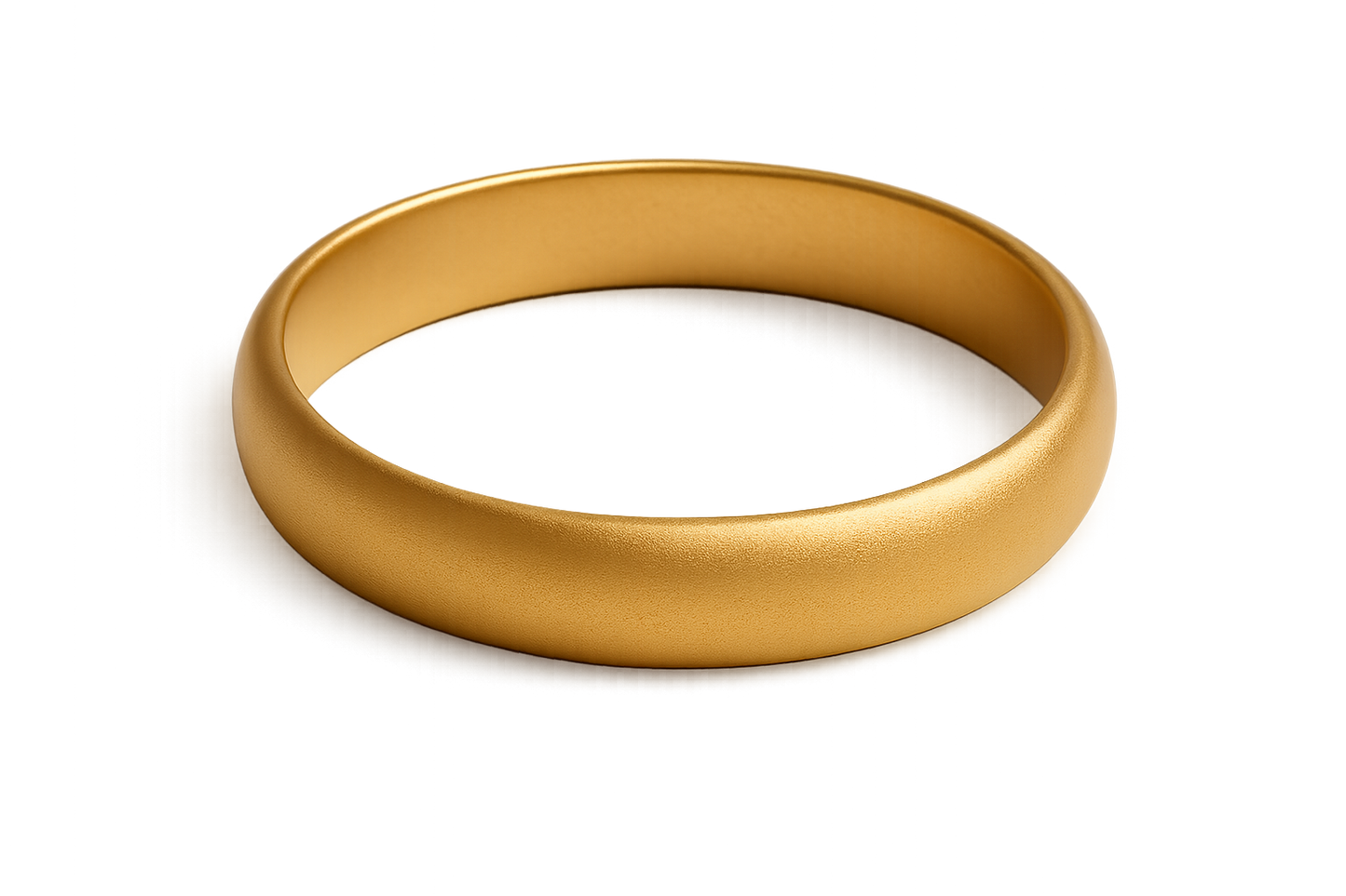 Solid gold kada with simple matte finish design, perfect for gifting and daily wear. with none give the image in format no background