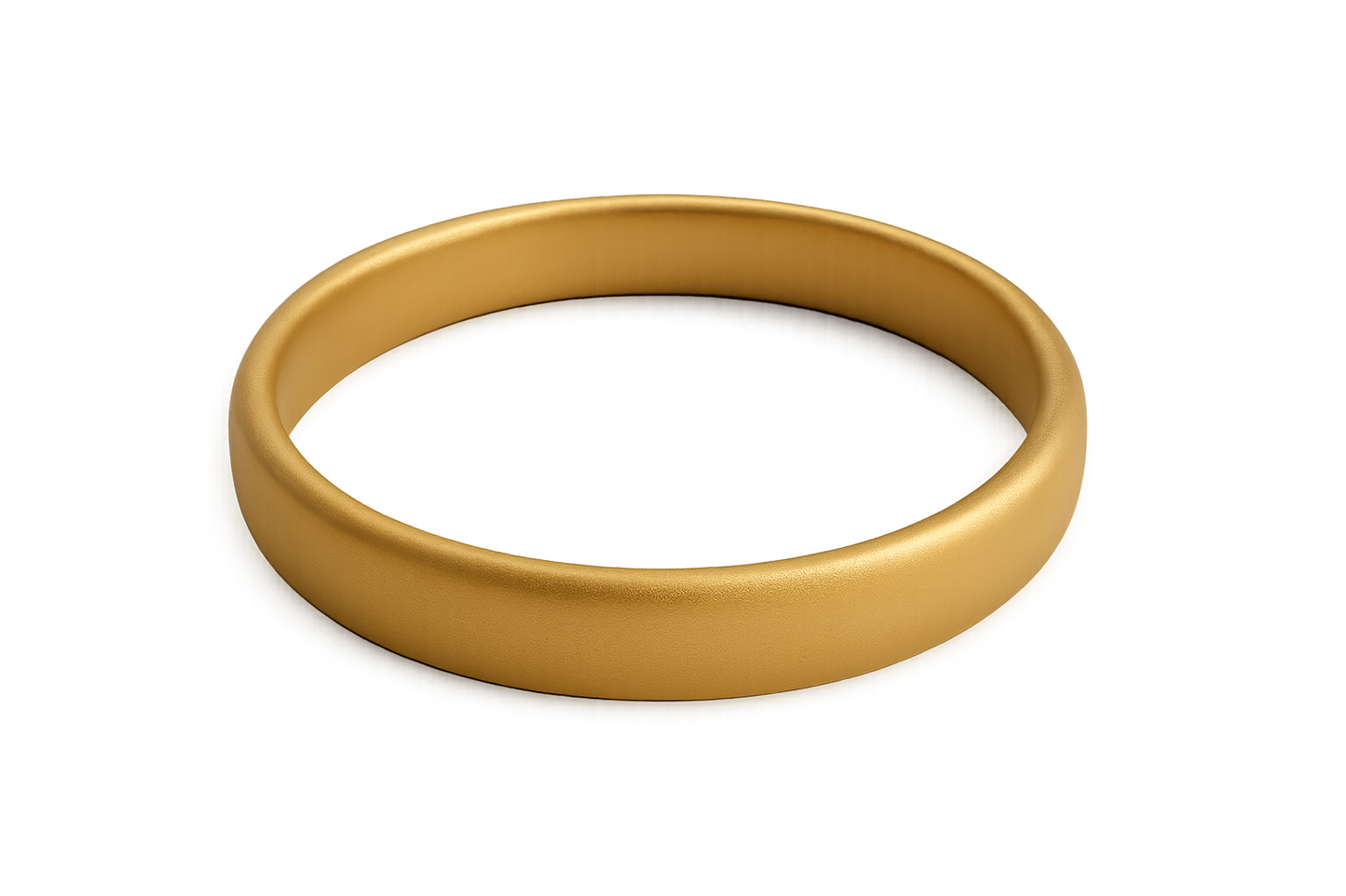Solid gold kada with simple matte finish design, perfect for gifting and daily wear. with none give the image in png format no background