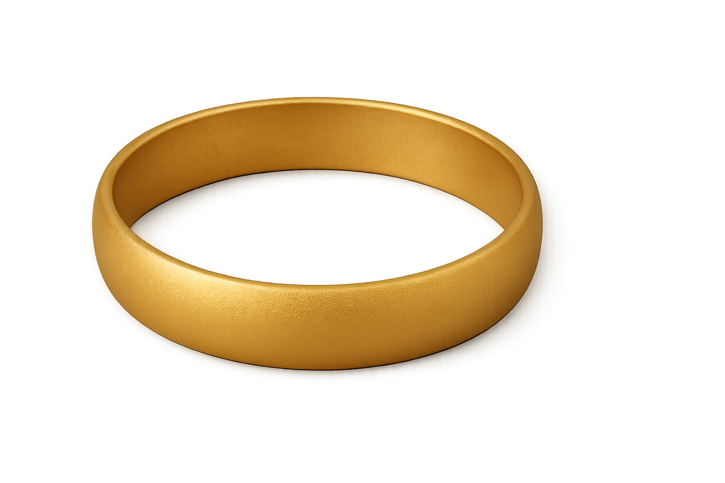 Solid gold kada with simple matte finish design, perfect for gifting and daily wear. with none give the image in png format no background 