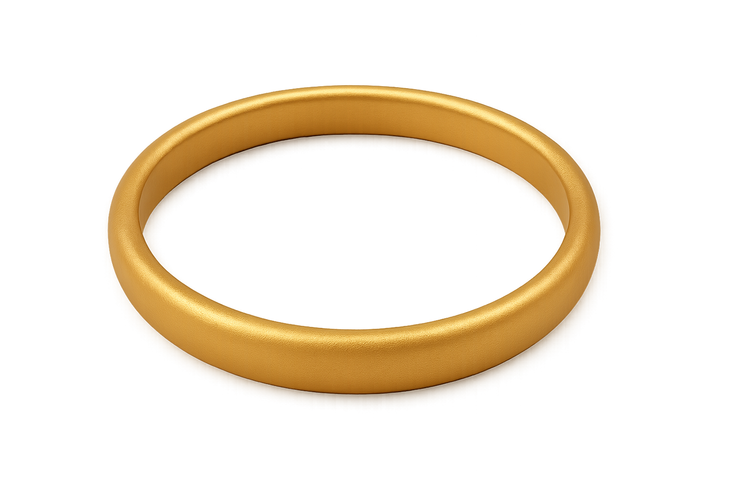 Solid gold kada with simple matte finish design, perfect for gifting and daily wear. with none give the image in png format no background