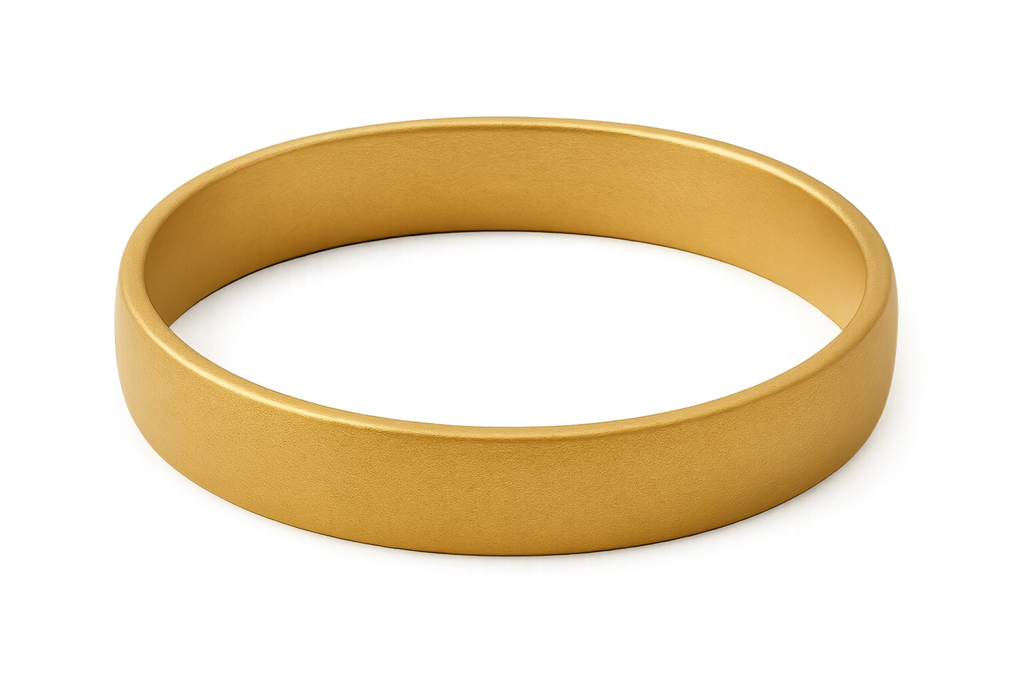 Solid gold kada with simple matte finish design, perfect for gifting and daily wear. with none give the image in png format no background