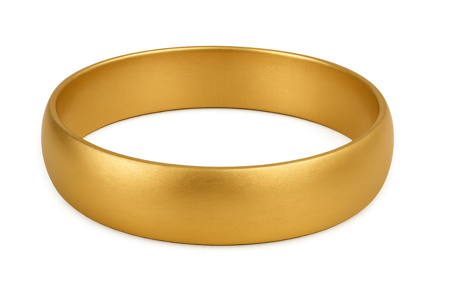 Solid gold kada with simple matte finish design, perfect for gifting and daily wear. with none give the image in png format no background  