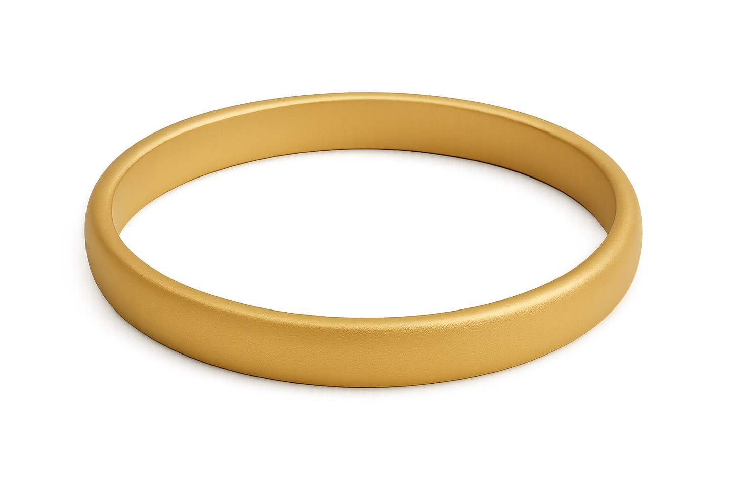 Solid gold kada with simple matte finish design, perfect for gifting and daily wear. with none give the image in png format no background 