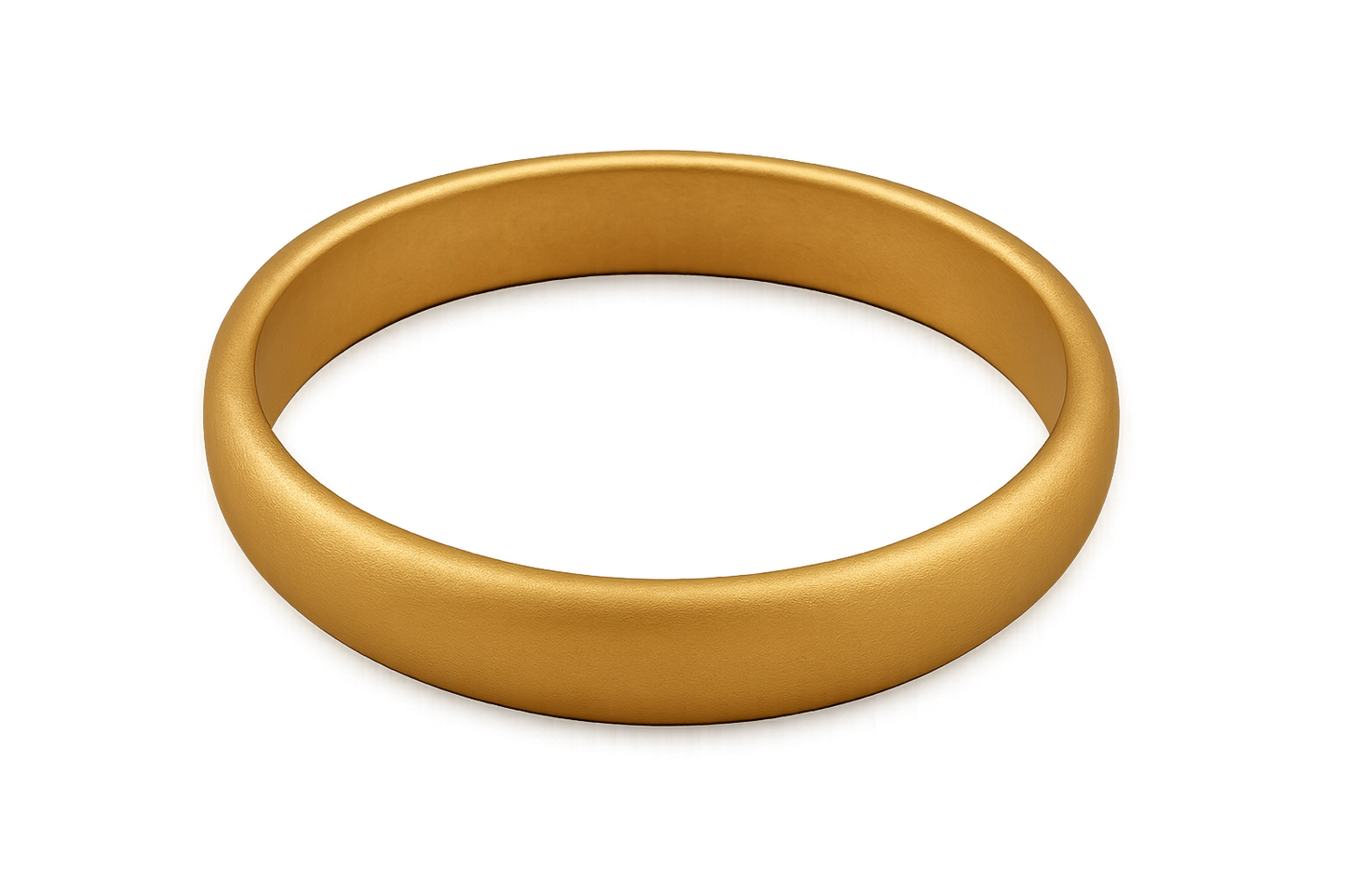 Solid gold kada with simple matte finish design, perfect for gifting and daily wear. with none give the image in png format no background 