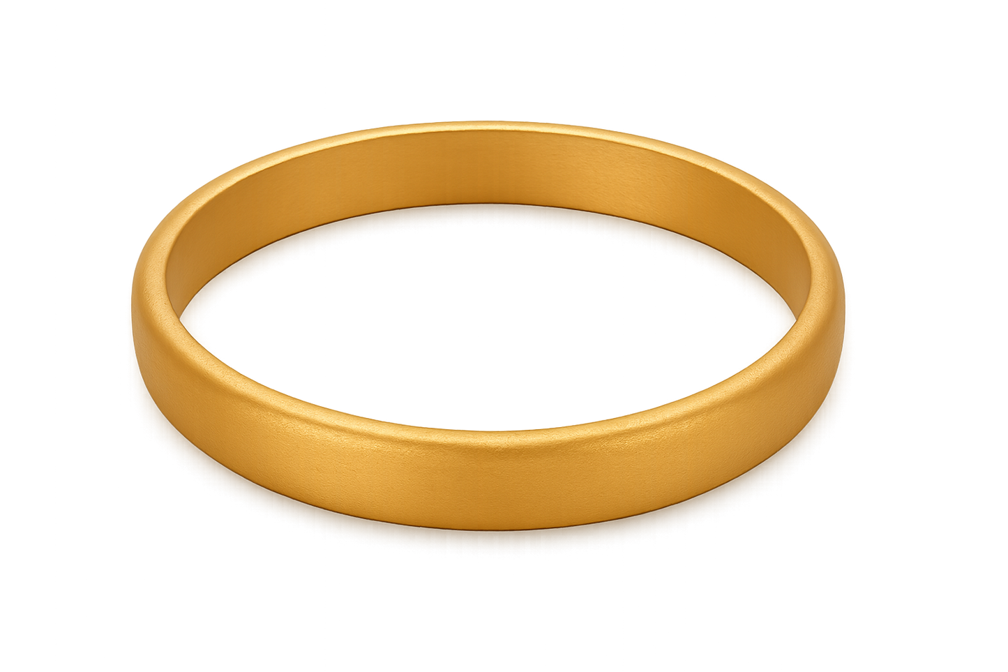 Solid gold kada with simple matte finish design, perfect for gifting and daily wear. with none give the image in png format no background 